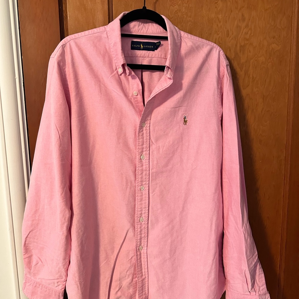 Ralph Lauren Men's Pink Button Down Shirt